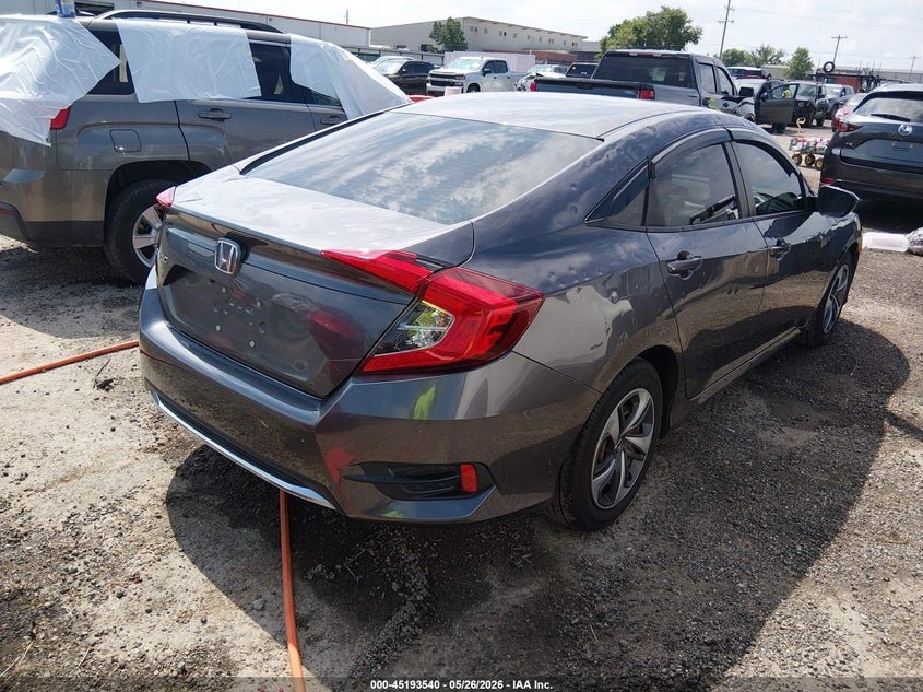 2021 Honda Civic VIN 2HGFC2F63MH510919 IAAI salvage auction — HAIL, Salvage Title, sold $7,300 on 2026-07-28 (photo 4)