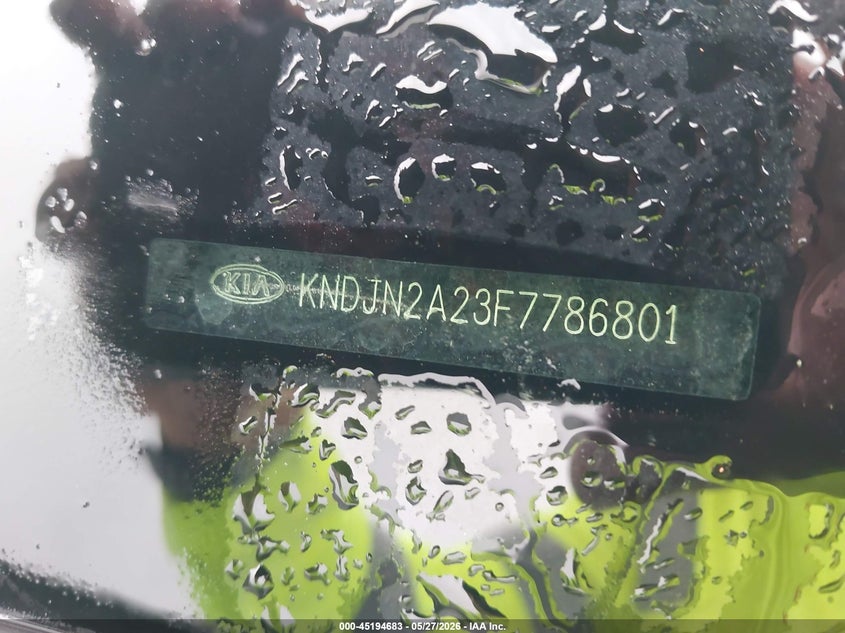 2015 Kia Soul VIN KNDJN2A23F7786801 IAAI salvage auction — FRONT END, Salvage Title, sold $400 on 2026-07-22 (photo 9)