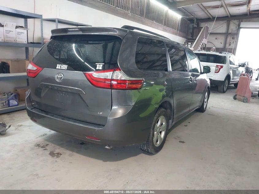 2017 Toyota Sienna VIN 5TDKZ3DC2HS802384 IAAI salvage auction — ALL OVER, Salvage (Georgia), sold $1,750 on 2026-07-14 (photo 4)
