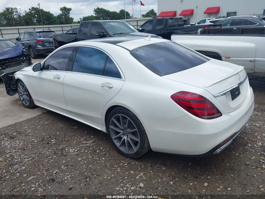 2019 Mercedes-benz S-klasse VIN WDDUG6GBXKA444934 IAAI salvage auction — FRONT END, Original (Texas), sold $13,300 on 2026-08-14 (photo 3)