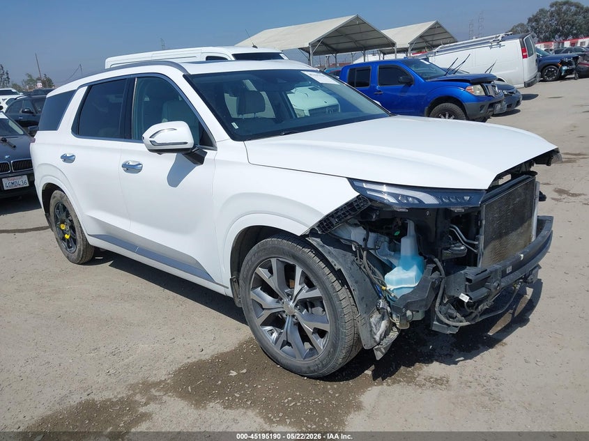 2021 Hyundai Palisade VIN KM8R5DHE4MU277387 IAAI salvage auction — FRONT END, Salvage (California), sold $10,950 on 2026-07-22 (photo 1)