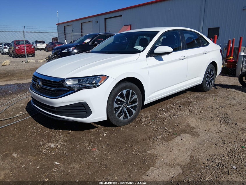 2023 Volkswagen Jetta VIN 3VW5M7BU7PM021693 IAAI salvage auction — HAIL, Salvage Title, sold $5,000 on 2026-07-09 (photo 2)