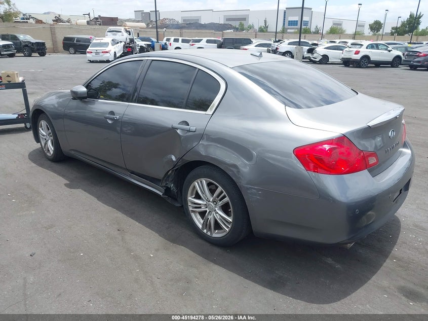 2010 Infiniti G VIN JN1CV6AP9AM407776 IAAI salvage auction — SIDE, Salvage Certificate (California), sold $2,550 on 2026-09-06 (photo 3)