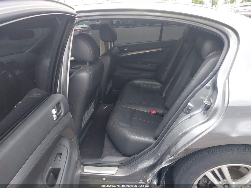 2010 Infiniti G VIN JN1CV6AP9AM407776 IAAI salvage auction — SIDE, Salvage Certificate (California), sold $2,550 on 2026-09-06 (photo 8)