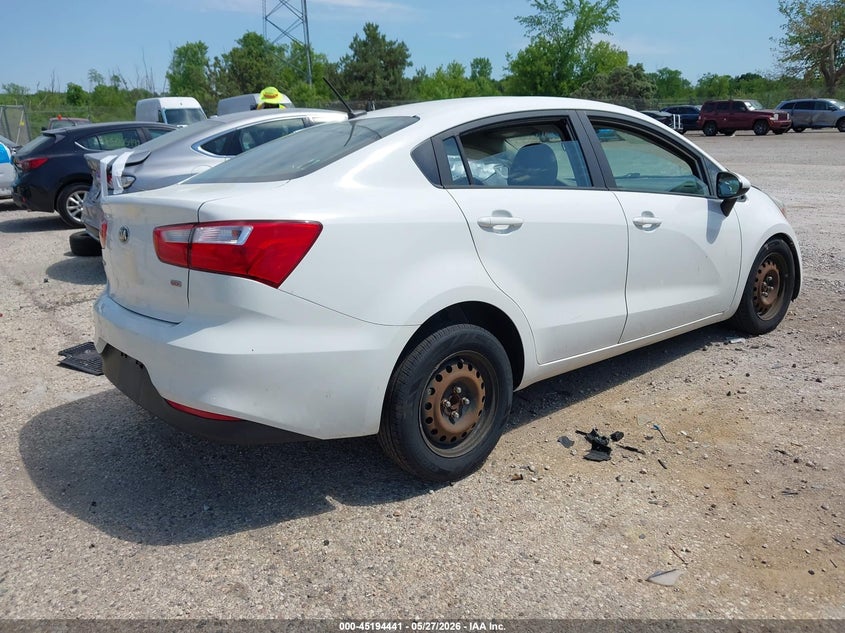2017 Kia Rio VIN KNADM4A37H6025621 IAAI salvage auction — SIDE, Salvage Title, sold $525 on 2026-07-07 (photo 4)