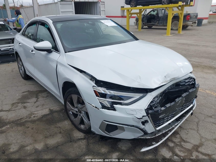 2023 Audi A3 VIN WAUGUDGY9PA136621 — IAAI salvage auction photo