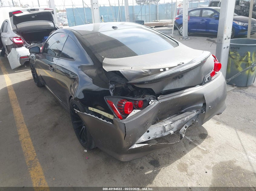 2013 Infiniti G VIN JN1CV6EK5DM900793 IAAI salvage auction — REAR END, Salvage (California), sold $2,050 on 2026-07-08 (photo 3)
