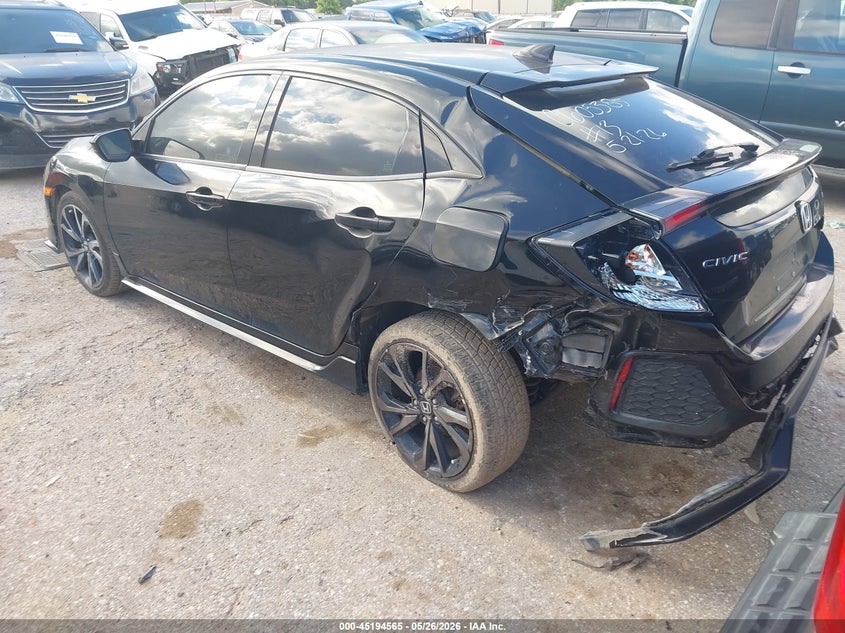 2018 Honda Civic VIN SHHFK7H46JU207708 IAAI salvage auction — REAR END, Salvage (Texas), sold $5,750 on 2026-07-15 (photo 3)