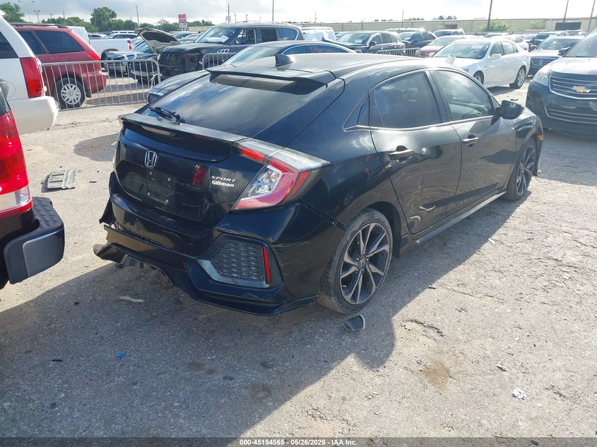 2018 Honda Civic VIN SHHFK7H46JU207708 IAAI salvage auction — REAR END, Salvage (Texas), sold $5,750 on 2026-07-15 (photo 4)