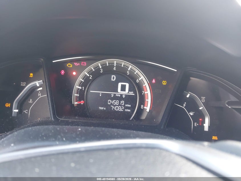 2018 Honda Civic VIN SHHFK7H46JU207708 IAAI salvage auction — REAR END, Salvage (Texas), sold $5,750 on 2026-07-15 (photo 7)