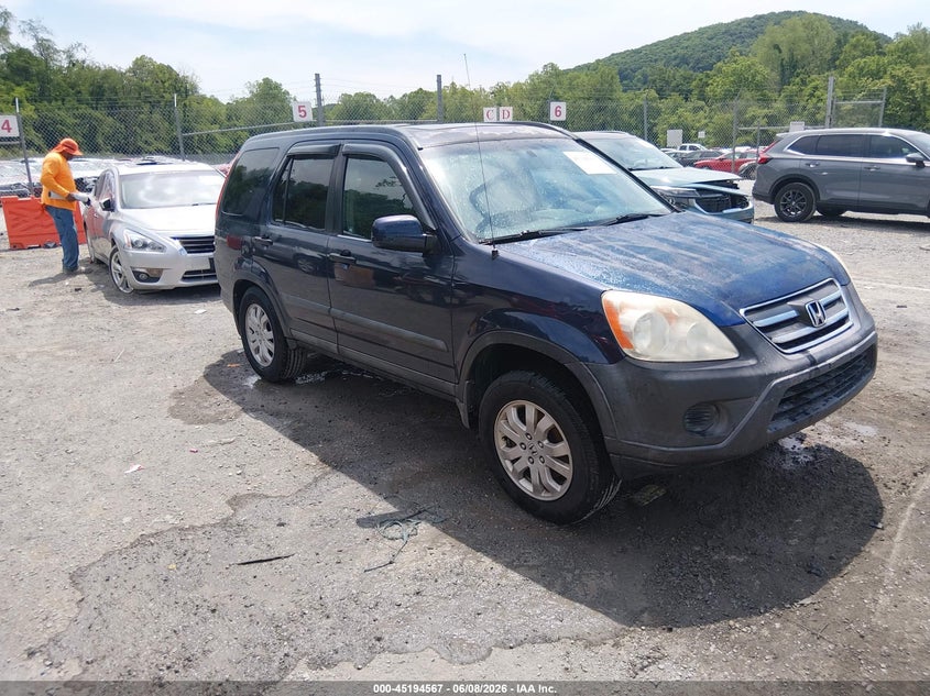 2006 Honda Cr-v VIN SHSRD78816U422960 IAAI salvage auction — NORMAL WEAR, Clear (Tennessee), sold $600 on 2026-07-21 (photo 1)