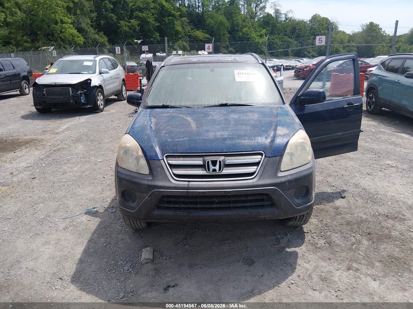 2006 Honda Cr-v VIN SHSRD78816U422960 IAAI salvage auction — NORMAL WEAR, Clear (Tennessee), sold $600 on 2026-07-21 (photo 6)