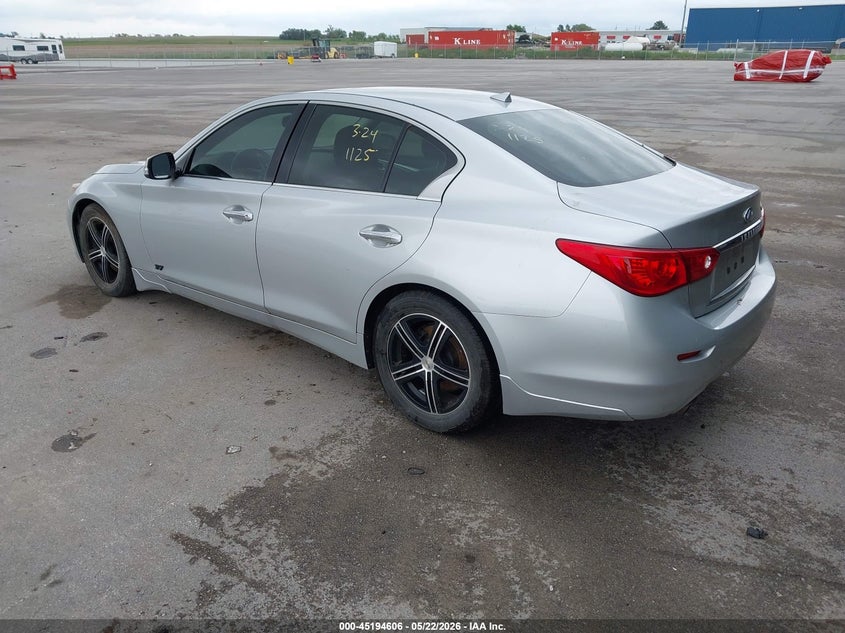 2014 Infiniti Q50 VIN JN1BV7APXEM689286 IAAI salvage auction — NORMAL WEAR, Certificate Of Title (Nebraska), sold $775 on 2026-07-09 (photo 3)