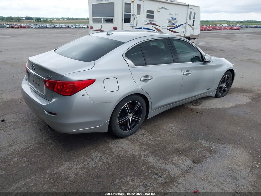 2014 Infiniti Q50 VIN JN1BV7APXEM689286 IAAI salvage auction — NORMAL WEAR, Certificate Of Title (Nebraska), sold $775 on 2026-07-09 (photo 4)