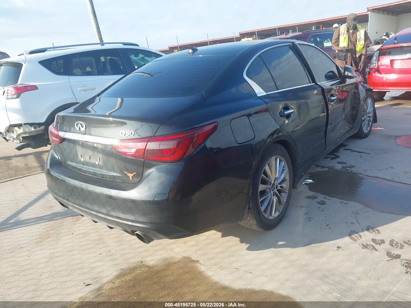 2019 Infiniti Q50 VIN JN1EV7AP8KM515273 IAAI salvage auction — REPOSSESSION, Original (Texas), sold $2,150 on 2026-07-14 (photo 4)