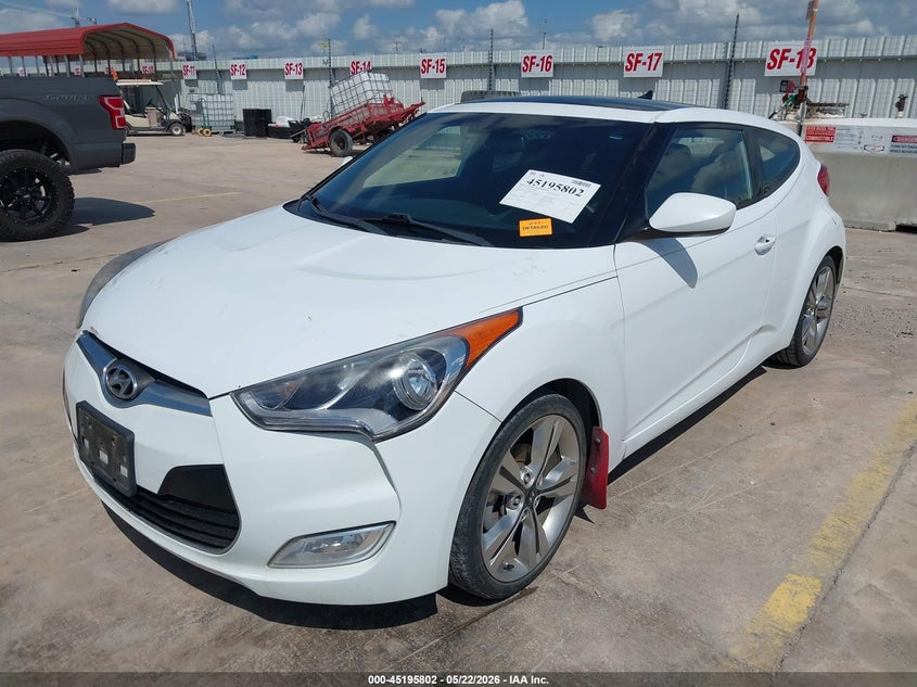 2017 Hyundai Veloster VIN KMHTC6ADXHU312366 IAAI salvage auction — UNDERCARRIAGE, Original (Texas), sold $475 on 2026-07-29 (photo 2)