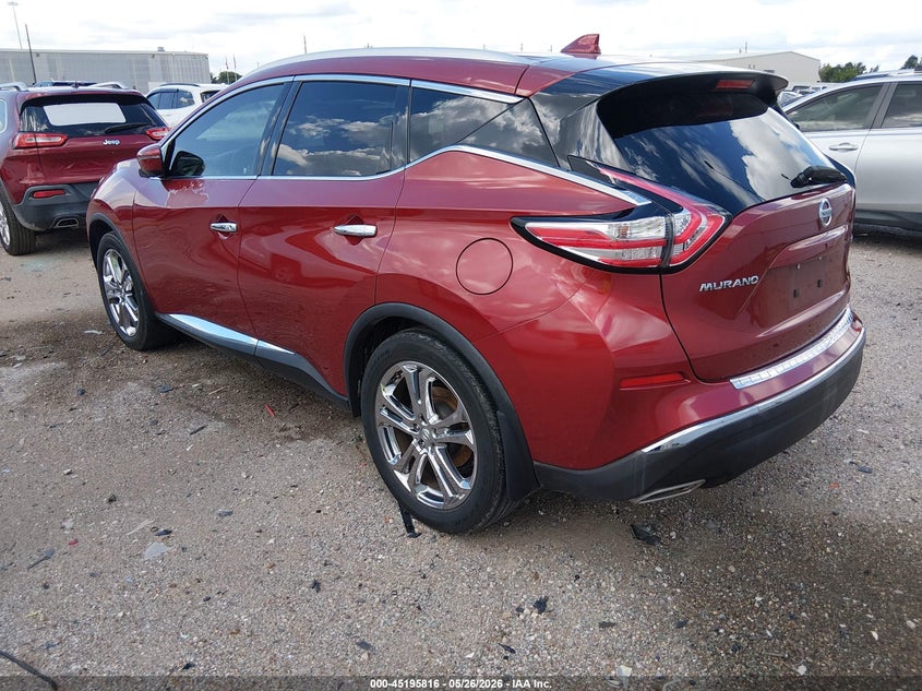 2017 Nissan Murano VIN 5N1AZ2MG6HN113295 IAAI salvage auction — HAIL, Original (Texas), sold $4,075 on 2026-07-09 (photo 3)