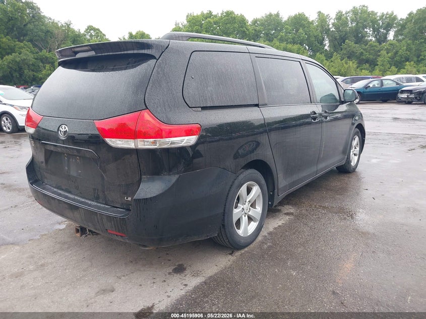 2012 Toyota Sienna VIN 5TDKK3DC4CS183493 IAAI salvage auction — HAIL, Salvage (Kansas), sold $1,050 on 2026-07-15 (photo 4)
