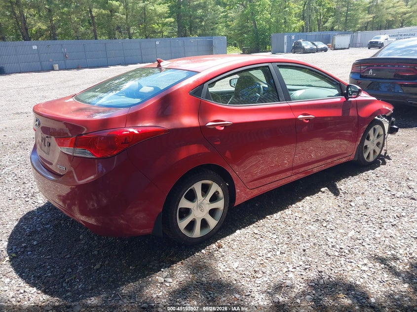 2013 Hyundai Elantra VIN KMHDH4AE5DU532737 IAAI salvage auction — FRONT END, Salvage Title, sold $475 on 2026-07-15 (photo 4)