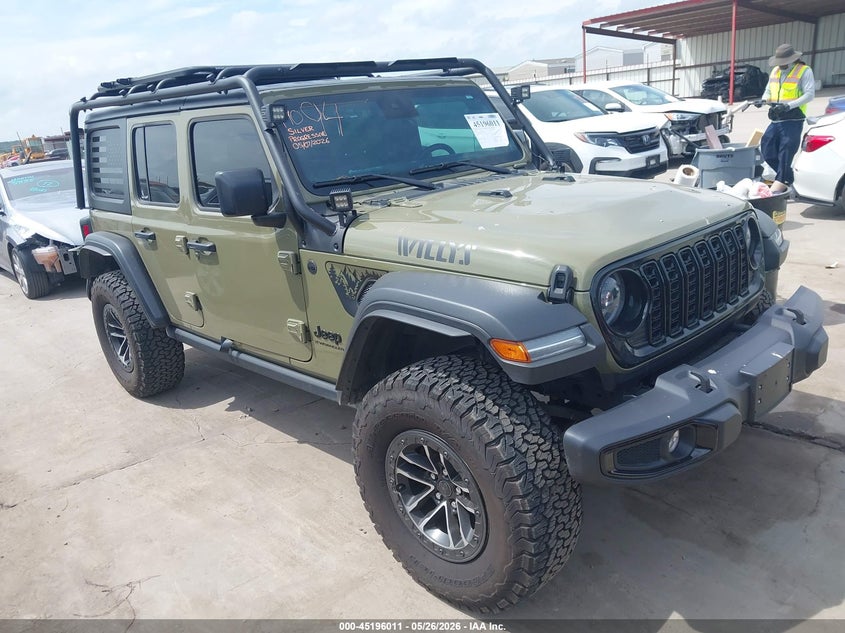 2025 Jeep Wrangler / VIN 1C4RJXDN4SW509513 IAAI salvage auction — REAR END, Salvage (Texas), sold $16,300 on 2026-07-28 (photo 1)