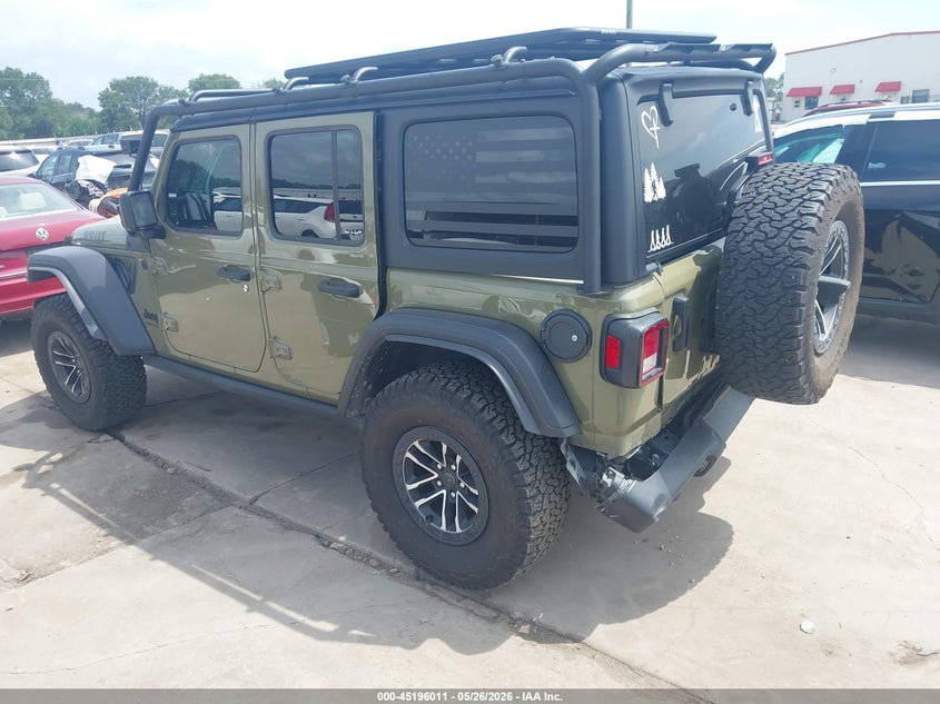 2025 Jeep Wrangler / VIN 1C4RJXDN4SW509513 IAAI salvage auction — REAR END, Salvage (Texas), sold $16,300 on 2026-07-28 (photo 3)