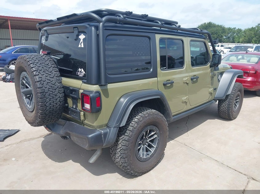 2025 Jeep Wrangler / VIN 1C4RJXDN4SW509513 IAAI salvage auction — REAR END, Salvage (Texas), sold $16,300 on 2026-07-28 (photo 4)