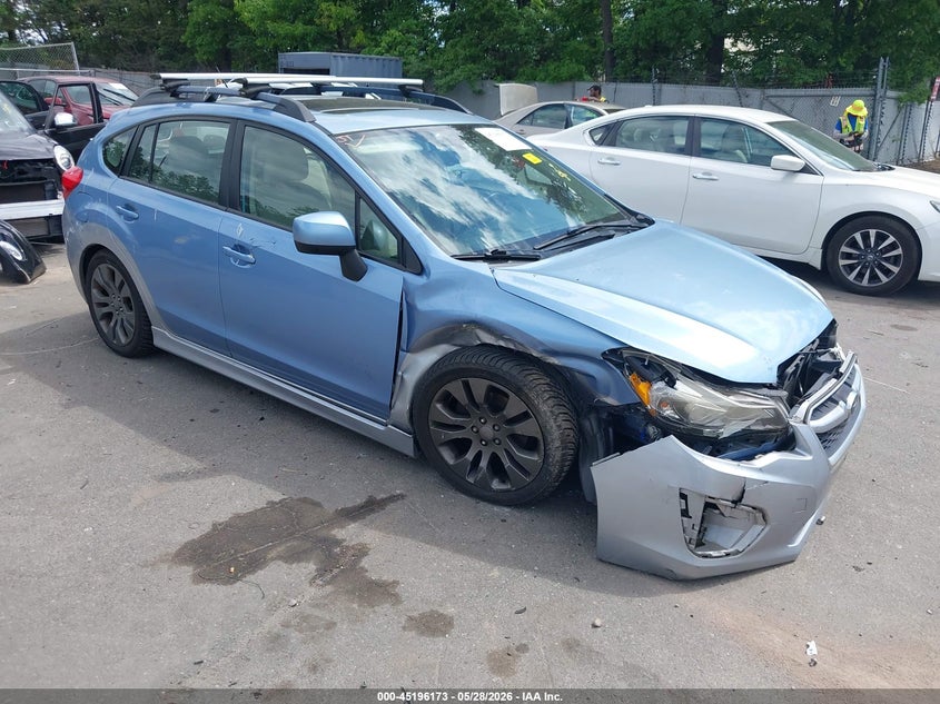 2012 Subaru Impreza VIN JF1GPAS69CH213672 IAAI salvage auction — FRONT END, Salvage Title, sold $850 on 2026-07-14 (photo 1)