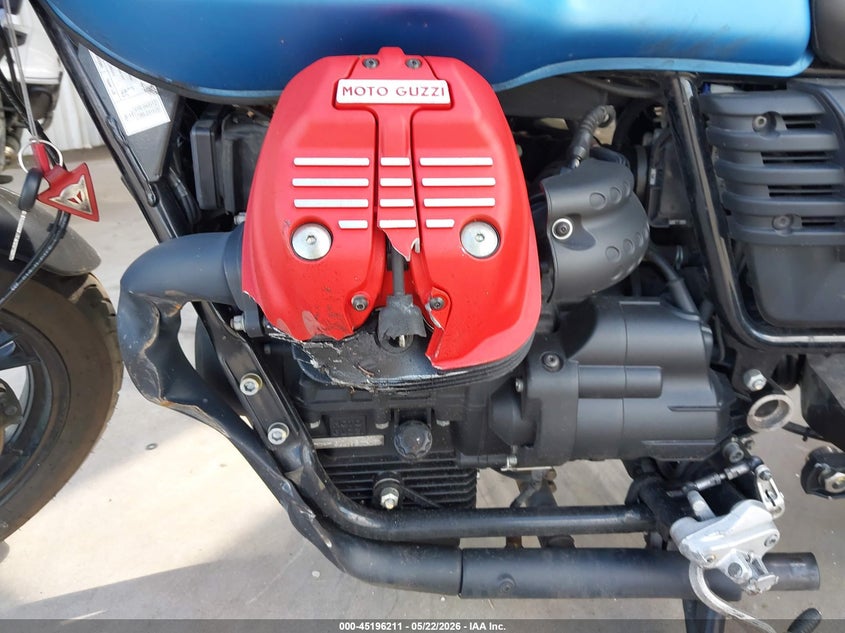 2017 Moto guzzi VIN ZGULDU000HM000087 IAAI salvage auction — SIDE, Salvage (Texas), sold $700 on 2026-07-22 (photo 9)