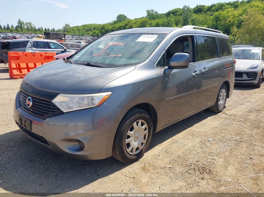 2014 Nissan Quest VIN JN8AE2KP7E9102043 IAAI salvage auction — NORMAL WEAR, Salvage Title, sold $500 on 2026-07-29 (photo 2)