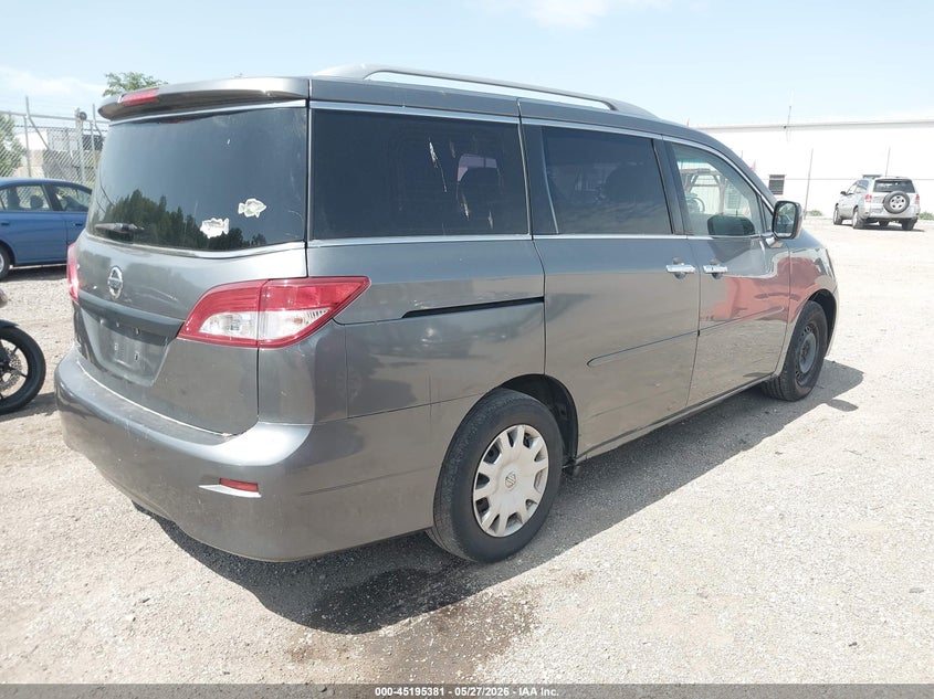 2014 Nissan Quest VIN JN8AE2KP7E9102043 IAAI salvage auction — NORMAL WEAR, Salvage Title, sold $500 on 2026-07-29 (photo 4)