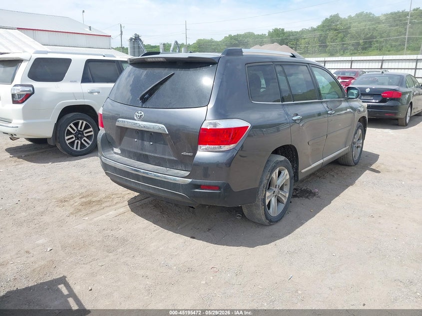 2011 Toyota Highlander VIN 5TDDK3EH9BS074724 IAAI salvage auction — FRONT & REAR, Salvage (Iowa), sold $3,775 on 2026-07-13 (photo 4)