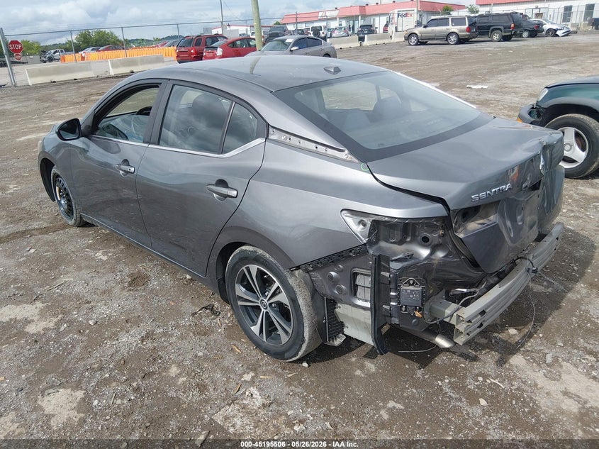 2021 Nissan Sentra VIN 3N1AB8CV7MY249530 IAAI salvage auction — REAR END, Salvage Title, sold $1,750 on 2026-07-30 (photo 3)