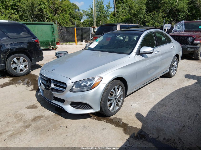 2018 Mercedes-benz C-klasse VIN WDDWF4KB9JR339292 IAAI salvage auction — FRONT END, Clear (Missouri), sold $6,200 on 2026-08-12 (photo 2)