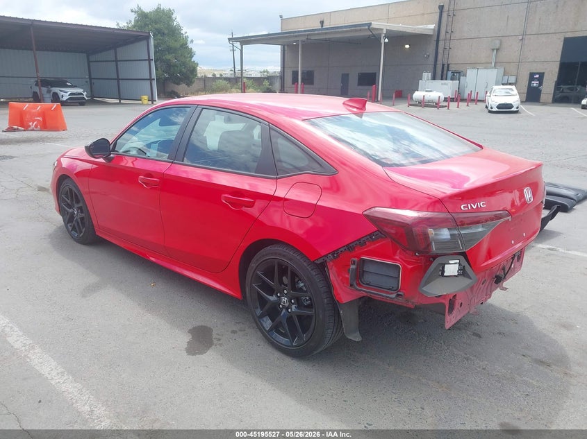 2025 Honda Civic VIN 2HGFE2F54SH546293 IAAI salvage auction — RIGHT REAR, Salvage Title, sold $9,850 on 2026-07-29 (photo 3)