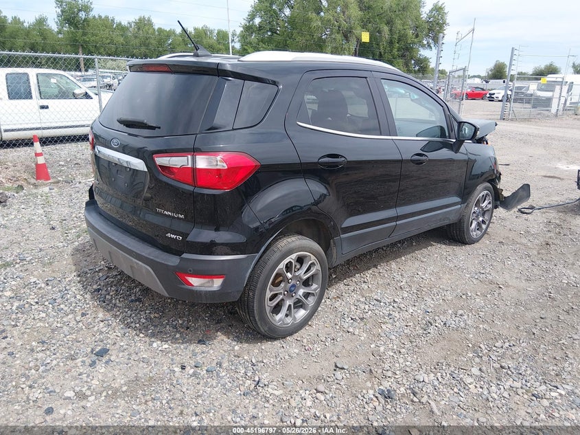 2021 Ford Ecosport VIN MAJ6S3KL7MC402525 IAAI salvage auction — FRONT END, Salvage (Texas), sold $25 on 2026-07-29 (photo 4)