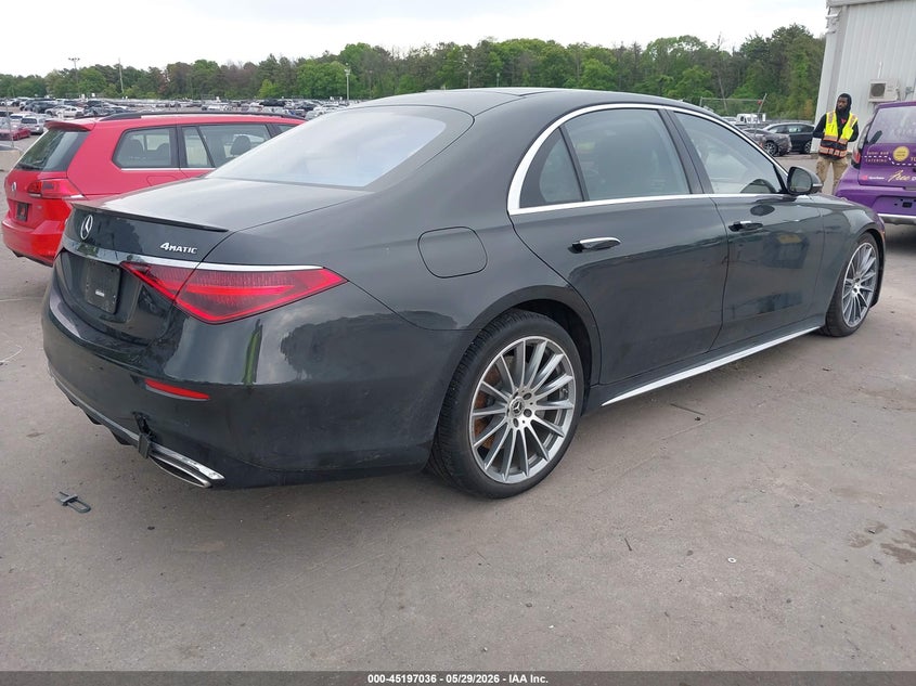 2022 Mercedes-benz S-klasse VIN W1K6G7GB8NA154971 IAAI salvage auction — WATER/FLOOD, Salvage Title, sold $23,100 on 2026-07-28 (photo 4)