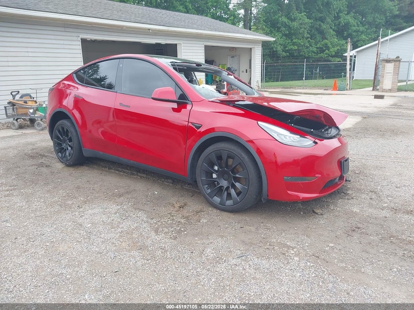 2020 Tesla Model y VIN 5YJYGDEF6LF002229 IAAI salvage auction — LEFT SIDE, Salvage (Ohio), sold $5,350 on 2026-07-06 (photo 1)