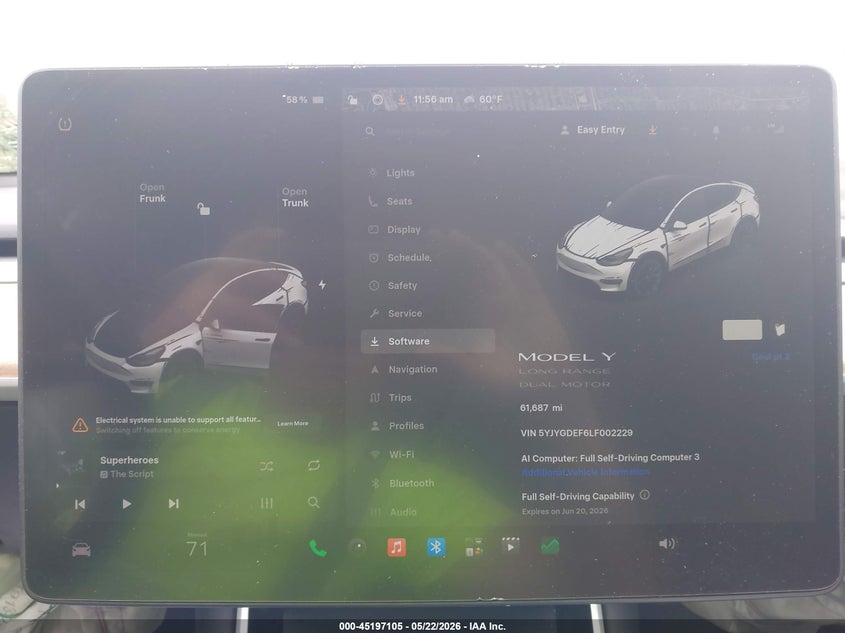 2020 Tesla Model y VIN 5YJYGDEF6LF002229 IAAI salvage auction — LEFT SIDE, Salvage (Ohio), sold $5,350 on 2026-07-06 (photo 7)