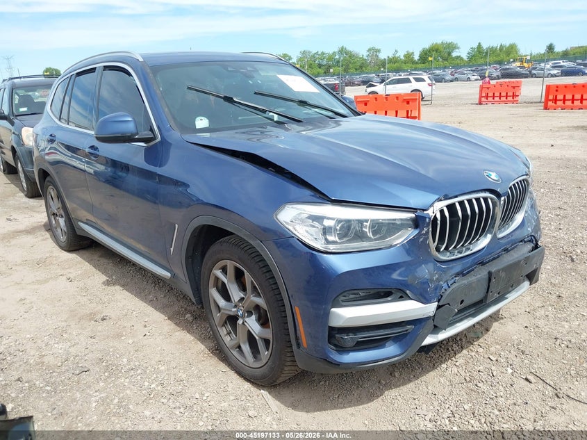 2021 BMW X3 VIN 5UXTS1C03M9H13227 IAAI salvage auction — FRONT END, Salvage (Illinois), sold $11,200 on 2026-08-05 (photo 1)