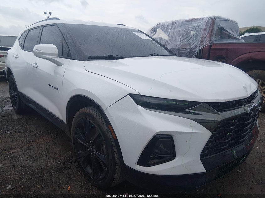 2019 Chevrolet Blazer VIN 3GNKBERS6KS644531 IAAI salvage auction — FRONT & REAR, Clear (Oklahoma), sold $4,300 on 2026-08-01 (photo 1)
