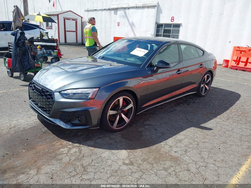 2023 Audi A5 VIN WAUEACF53PA040310 IAAI salvage auction — RIGHT SIDE, Salvage (Oregon), sold $125 on 2026-07-31 (photo 2)