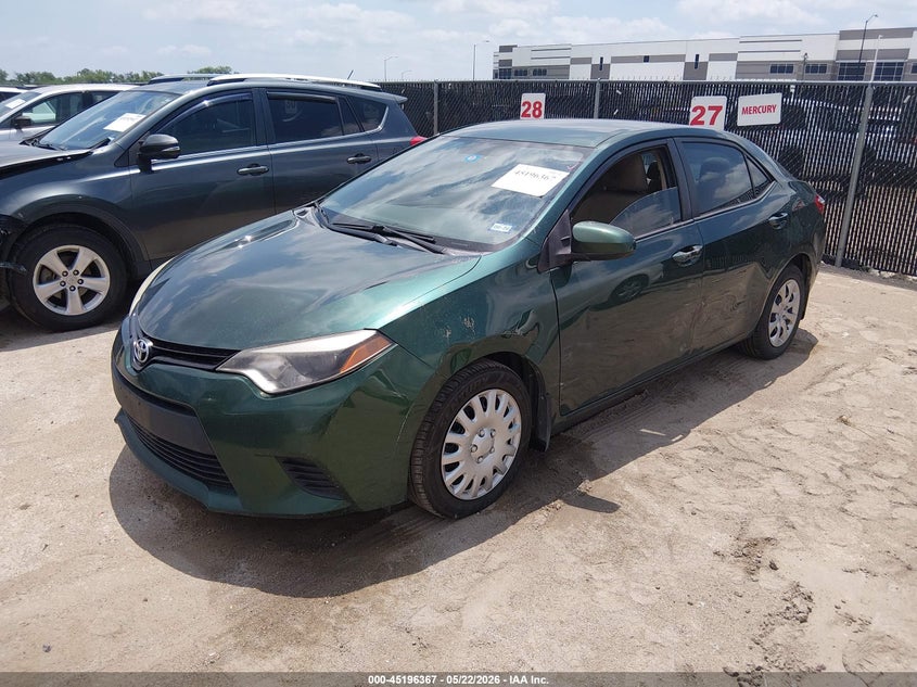 2014 Toyota Corolla VIN 5YFBURHE8EP152283 IAAI salvage auction — NORMAL WEAR, Original (Texas), sold $2,050 on 2026-07-21 (photo 2)