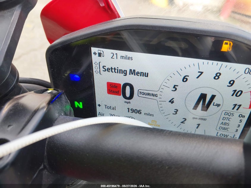 2024 Ducati Monster VIN ZDMMAMDT6RB009589 IAAI salvage auction — FRONT END, Salvage Title, sold $3,600 on 2026-07-15 (photo 7)
