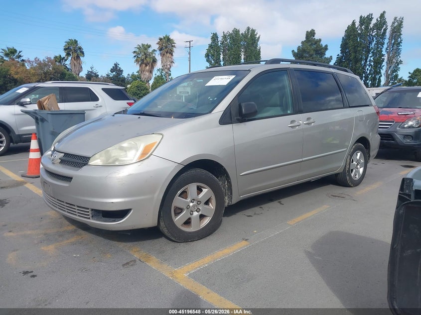 2004 Toyota Sienna VIN 5TDZA23C14S143922 IAAI salvage auction — NORMAL WEAR, Clear - Dealer Only (California), sold $675 on 2026-07-06 (photo 2)