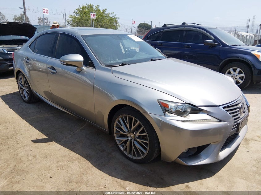 2015 Lexus Is VIN JTHBF1D28F5054004 IAAI salvage auction — LEFT SIDE, Salvage (California), sold $3,600 on 2026-07-15 (photo 1)