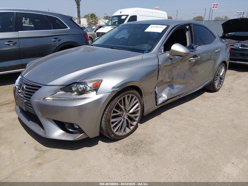 2015 Lexus Is VIN JTHBF1D28F5054004 IAAI salvage auction — LEFT SIDE, Salvage (California), sold $3,600 on 2026-07-15 (photo 2)