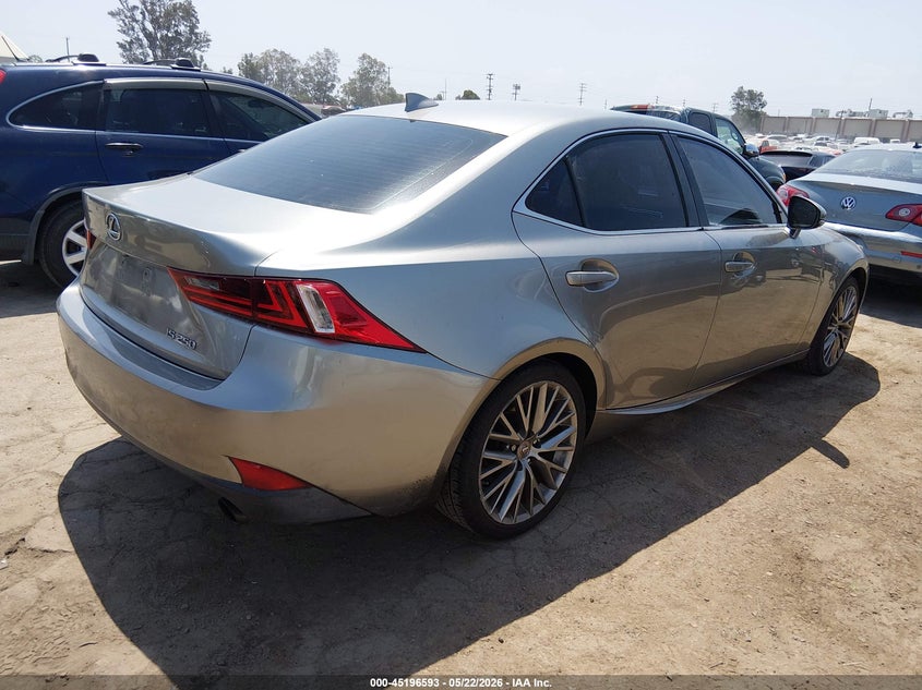 2015 Lexus Is VIN JTHBF1D28F5054004 IAAI salvage auction — LEFT SIDE, Salvage (California), sold $3,600 on 2026-07-15 (photo 4)