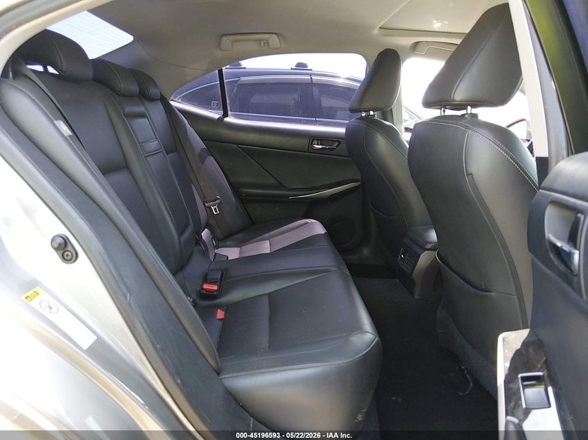 2015 Lexus Is VIN JTHBF1D28F5054004 IAAI salvage auction — LEFT SIDE, Salvage (California), sold $3,600 on 2026-07-15 (photo 8)
