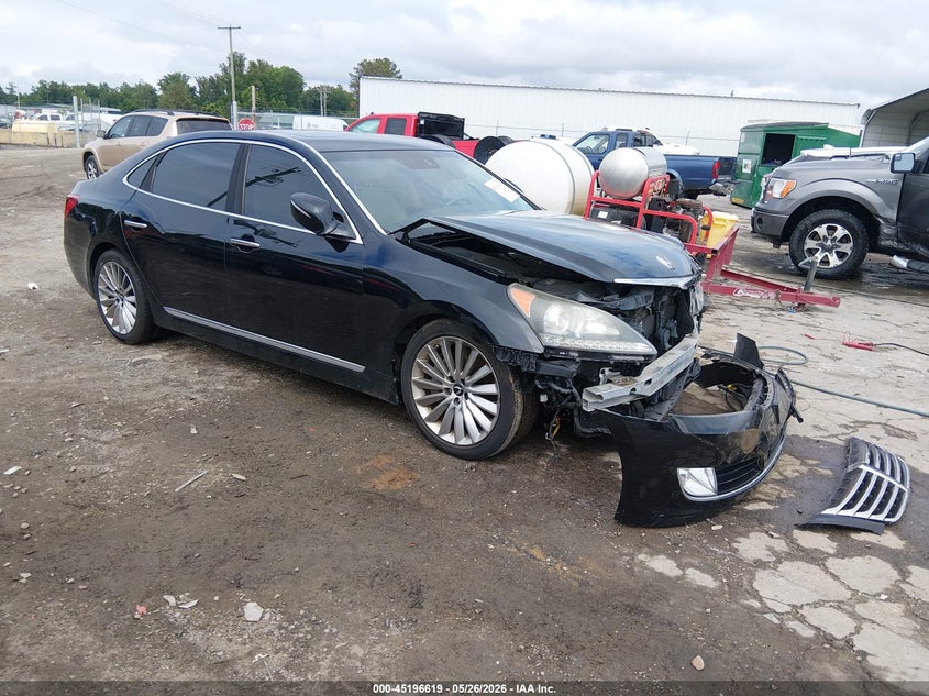 2015 Hyundai Equus VIN KMHGH4JH2FU092745 IAAI salvage auction — FRONT END, Salvage Title, sold $1,100 on 2026-07-17 (photo 1)