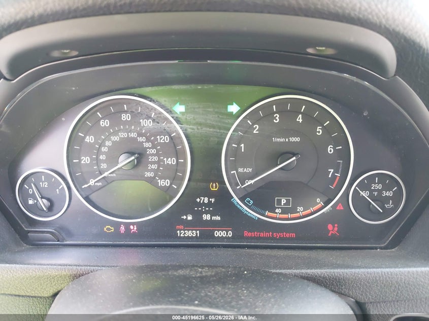 2013 BMW 3er VIN WBA3B5G53DNS00446 IAAI salvage auction — WATER/FLOOD, Mv-907A (New York), sold $475 on 2026-07-07 (photo 7)